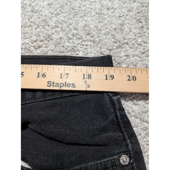 Levis 505 Jeans Mens 40x30 Black Regular Fit Straight Leg Denim Classic Workwear - Picture 3 of 7